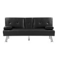 thumbnail image 4 of Urhomepro Sofa Bed with Cupholders, Black, 4 of 11