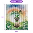 thumbnail image 5 of Happy St. Patrick’s Day Siamese with Green Hat Shamrocks Rainbow Shower Curtain Cat Lover Kitten Owner Gifts Waterproof Bathroom Bathtub Curtain - 03007, 5 of 5