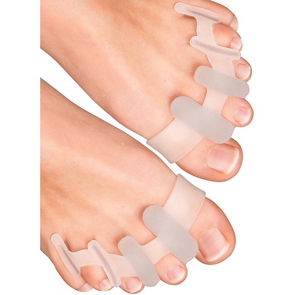 Qianli 6 Paires d'Entretoises pour Tous les Orteils, Silicone Amélioré, Taille Unique - Entretoises en Silicone, Livre Numérique, Orthèses