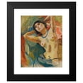 thumbnail image 2 of Jules Pascin 15x18 Black Modern Framed Museum Art Print Titled - Brunette with a Blue Necklace (1922), 2 of 5