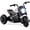 White & Black, variant on Costway 6V Kids Motorcycle with Song,Story,LED Headlights,Accelerator Pedal & 3 Wheels, Pink & Black