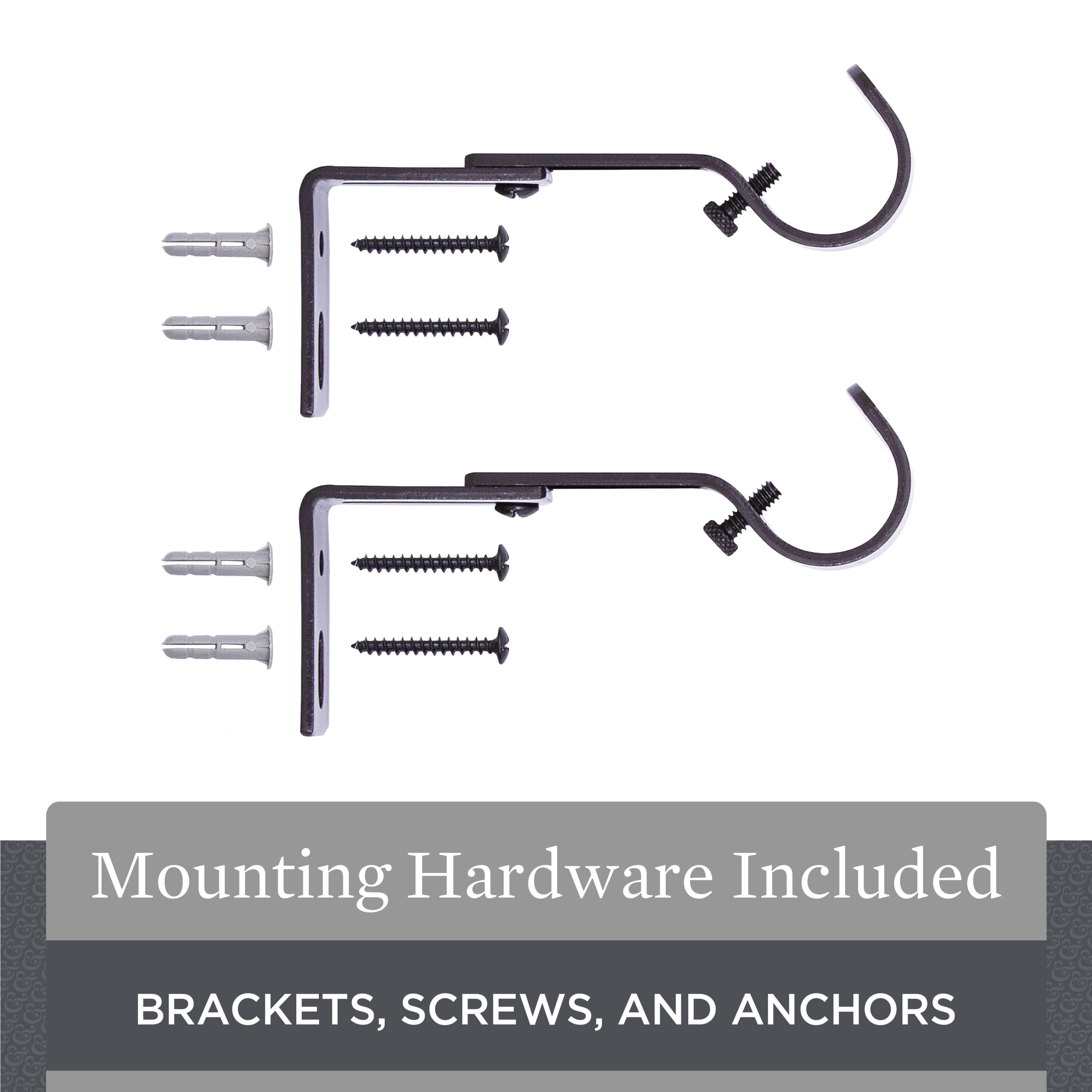 Better Homes Gardens Adjustable Metal Curtain Rod Brackets