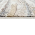 thumbnail image 3 of Watercolor Abstract Stripe Woven Area Rug,Blue+Tan Polyester Household Supplies Décor Rugs, 3 of 5