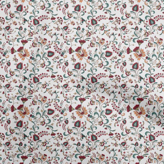 oneOone Rayon White Fabric Asian Japanese Floral Sewing Craft Projects Fabric Prints By Yard 56 Inch Wide