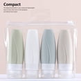 thumbnail image 1 of Travel Dispenser Bottle Face Wash Toothpaste Makeup Empty Squeeze Tube Leakproof Mini Container Personal Care Supplies Light Gray 90ML, 1 of 8