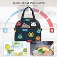 thumbnail image 6 of DouZhe Lunch Bags for Women and Men, Cartoon Aliens Game Monsters Prints Reusable Portable Insulated Cooler Waterproof Lunch Tote Bag for Travel Work Picnic, 6 of 7