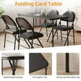 thumbnail image 6 of Folding Table,Folding Tables Indoor Outdoor Dining Table,Portable Folding Rectangle Card Table with Sturdy Metal Frame,PU Leather Upholstered Foldable Table,for Dining Room,Living Room,only table, 6 of 9
