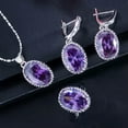 thumbnail image 5 of Cubic Zircon Oval Amerian Crystal Women CZ Earrings Necklace Rings Jewelry Set, 5 of 8