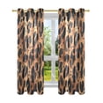 thumbnail image 7 of Yayeee Window Curtains Light Filtering 63"x42" Grommet Panel Pair Home Living Room Decor, Leopard Pattern, 7 of 7