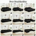 thumbnail image 4 of 116" Modern Compressed Boneless Couch with Ottoman, 3 Seater Large U Shaped Sectional Couches for Living Room, Black Corduroy Cloud Modular Sectional Sofa, Memory Foam, Extra Deep, No Assembly, 4 of 13