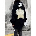 thumbnail image 4 of Sudadera con capucha estampada para mujer, con letras de colores en contraste, estilo europeo, estilo retro, punk, Harajuku, con bolsillo frontal, 4 of 6