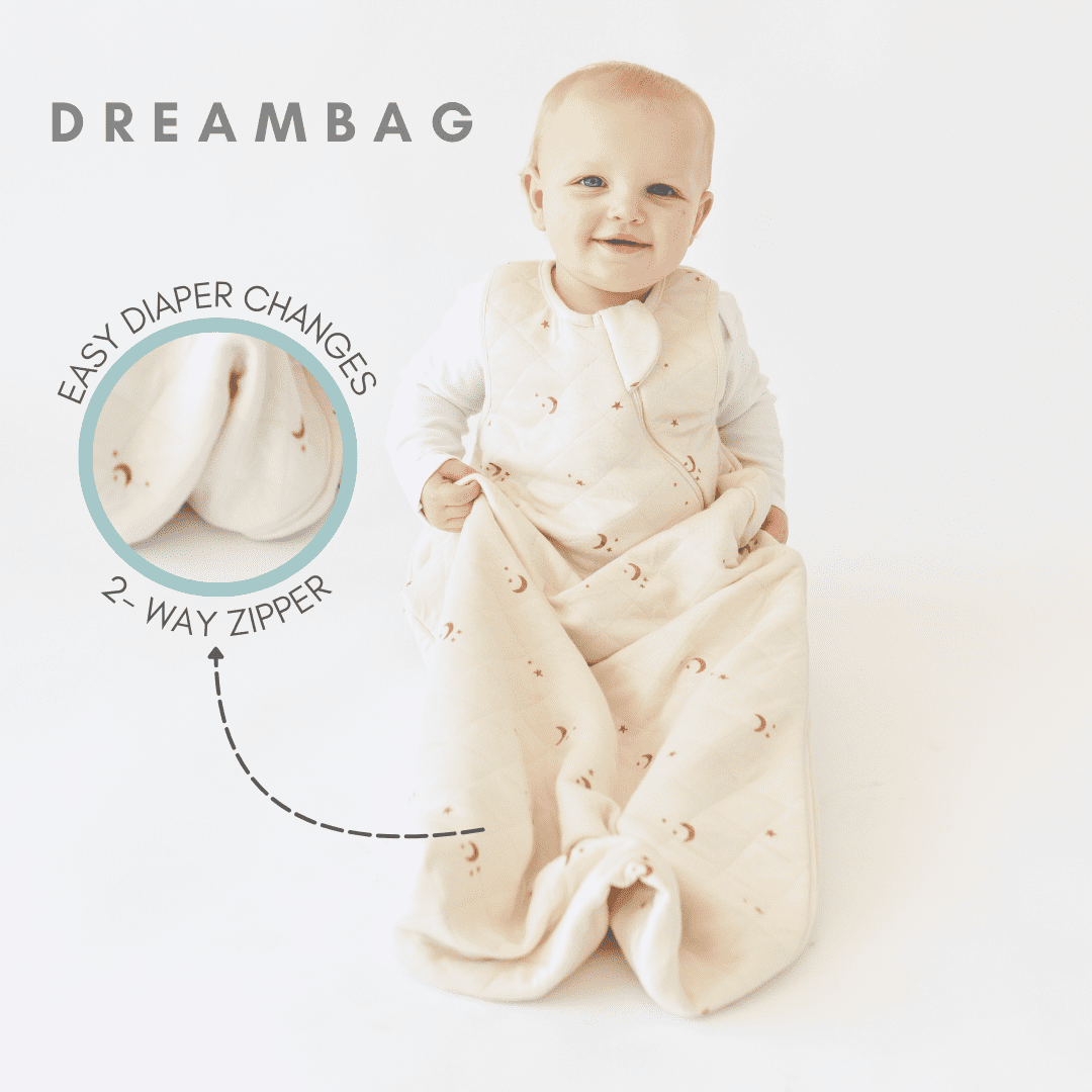 Tealbee Dreambag - Bamboo Grow-with-Baby Sleep Sack for 6-24 Months - All Season 1.2 TOG, Unisex, Moon Stars