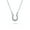 Clear, variant on Womens CZ Pave Cubic Zirconia Horseshoe Pendant Necklace 14K Gold Plated Silver