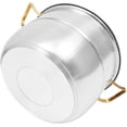 thumbnail image 6 of Dumpling Steamer 3 Tier Steamer, 9.8 inch Cooker with Gold Handles & Tempered Glass Lid for Vegetable, Dumpling, Stock, Sauce, Food, 6 of 9