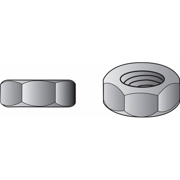 Hillman 150048 0.25 in. SAE Hex Nut in Zinc Plated Steel 100 per Box