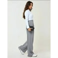 thumbnail image 5 of High Waist Elastic Crepe Palazzo Pants, 5 of 7