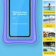 thumbnail image 5 of Funda Impermeable IPX8 para Teléfono Celular Flotante con Cordón Ajustable, Bolsa Seca de TPU para Pantalla Táctil y Cuero para Nadar, Bucear, Aguas Termales, Apta para Teléfonos de hasta 7.5", Negra, 5 of 6