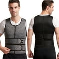 thumbnail image 6 of Mens Workout Sauna Vest with Double Adjustable Belt Waist Trimmer Tummy Control Sweat Suit Body Shaper Sleeveless Top, 6 of 9