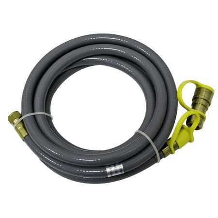 Hiland Rubber 12 ft Natural Gas Hose with Quick Disconnect