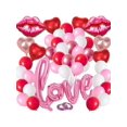 thumbnail image 1 of 45pcs Valentine Heart Balloon Set Red Heart Lips Love Foil Balloons Metallic Red Latex Balloons 18 Inch Heart Balloons With Ribbon For Valentines Day, 1 of 5