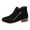 2-Black, variant on Suede Ankle Boots for Women Casual Round Toe Low Stacked Heel Zip up Business Work Dress Fall Booties