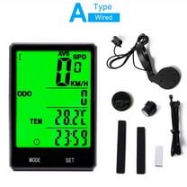 Multifunction Bicycle Computer Wired Wireless Odometer Cycling Speedometer Style A Wired Fangkenuo
