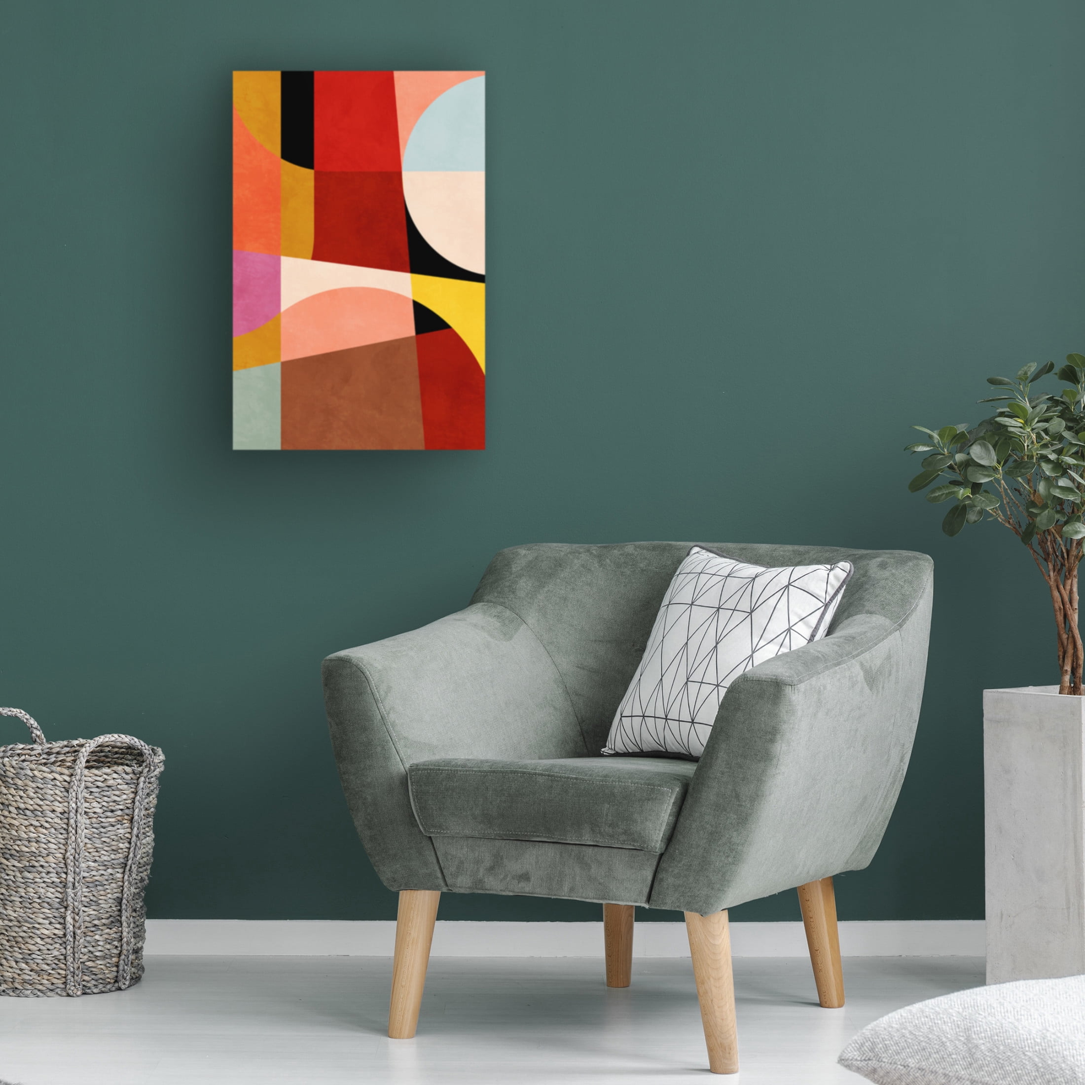 Trademark Fine Art Ana Rut Bre Warm Colors Bauhaus Geometry2 Canvas Wall Art