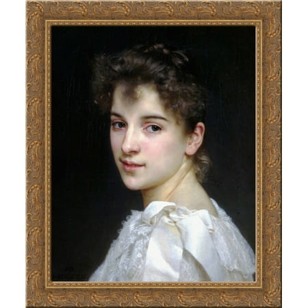 UPC 643676000075 product image for Portrait of Gabrielle Cot 20x23 Gold Ornate Wood Framed Canvas Art by Bouguereau | upcitemdb.com