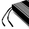 thumbnail image 4 of Jordan Manufacturing 18" x 19" Reeder Black Stripe Rectangular Outdoor Chair Pad Seat Cushion with Ties and Hanger Loop (2 Pack), 4 of 9