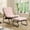 Pink, variant on Jopath Outdoor Lounge Chair with Ottoman, Comfy Sling Recliner Chair with Puffy Cushion and Foot Stool for Living Room Bedroom Reading Room Gray