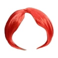 thumbnail image 2 of Cute Straight Bob Style Pet Synthetic Wig Comfort Fixed Elastic Dog Head Cover Holiday Seasonal Outfit Accessory For Indoor Daily Pet Styling Home Interior Decor Matching Supply, 2 of 7