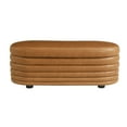 thumbnail image 2 of Studio Living Livingston Modern Storage Ottoman, Carmel Faux Leather, 2 of 13