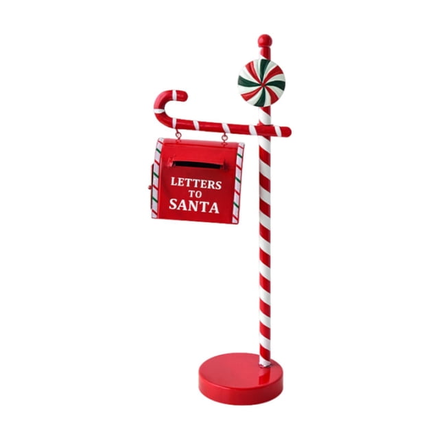 Estatua de buzón de Navidad, buzón decorativo de Navidad, regalo de inauguración de la casa, figura de buzón de metal para puerta de entrada de casa Estilo A