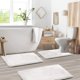 thumbnail image 3 of Clara Clark Juego De Alfombras De Baño De 3 Piezas, Alfombrillas De Baño De Espuma Viscoelástica De Terciopelo Para Baño, Alfombras De Baño Antideslizantes Con Respaldo De Pvc, Alfombrillas De Baño La, 3 of 5