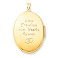 thumbnail image 3 of Lockets 14k Celtic Knot Heart with Poem on Reverse 38mm Oval Locket, 3 of 4