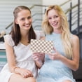 thumbnail image 7 of Coolmade Women's Checkered Zip Around Wallet and Phone Clutch - RFID Blocking with Card Holder Organizer -PU Vegan Leather, White, 7 of 7
