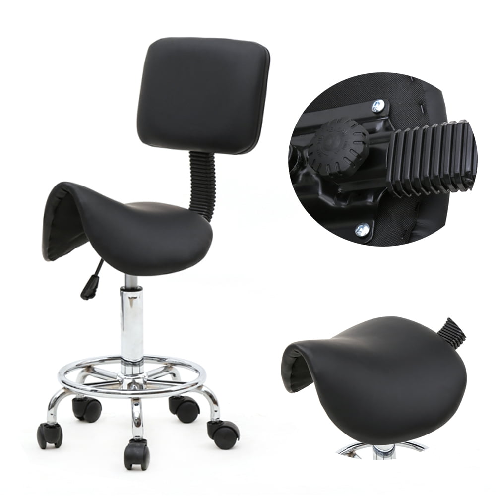 UBesGoo Adjust Salon Stool Hydraulic Rolling Chair Facial Backrest