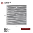 thumbnail image 3 of Panel Decorativo 3d Para Pared / 10pz 2.5m2 / Texturas S105 PLATINO, 3 of 4