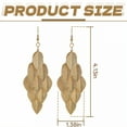 thumbnail image 2 of DESIGNICE Statement Earrings for Women,Electroplated Iron Hollow Leaf Drop Earrings,Gold Dangle Earrings for Women Wife Girlfriend Jewelry Gift,Style4, 2 of 7