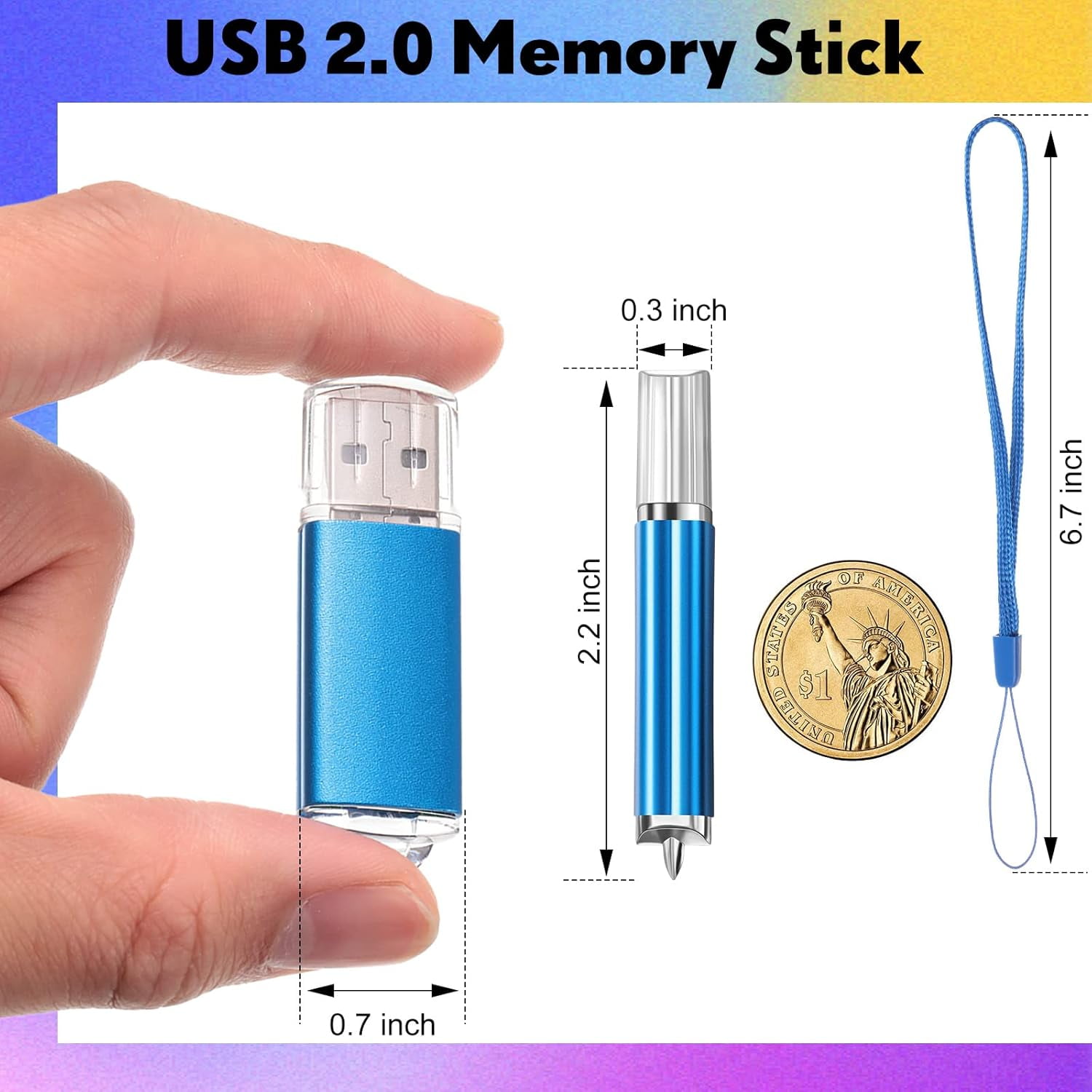 50PCS 16GB USB 2.0 thumb flash drives (16GB*50PACK 5 Colors)