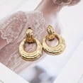 thumbnail image 2 of Clip on 2 1/4" silver or gold dangle wrinkled hoop earrings, 2 of 3