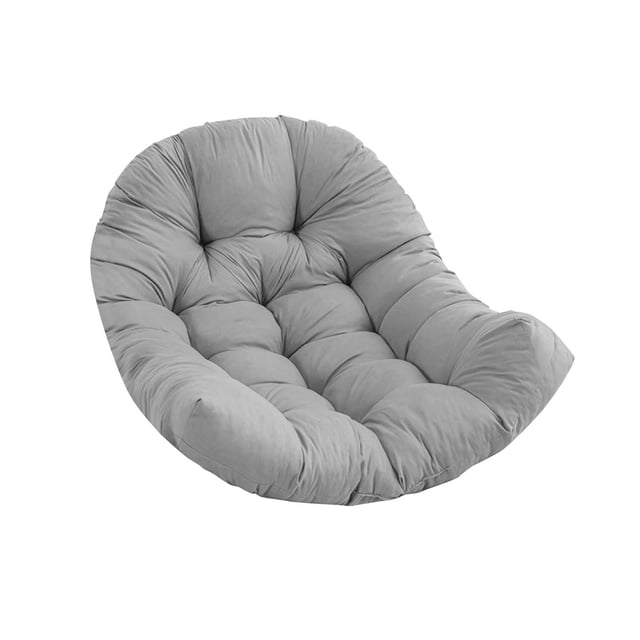 Cojín para silla de huevo, cojín para hamaca de patio, cojín para asiento de cesta colgante, almohada Gris