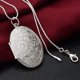 thumbnail image 2 of Dainty Necklace for Women,Unisex Fashion Silver Plated Alloy Carving Locket Pendant Chain Necklace Jewelry, 2 of 4