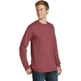 thumbnail image 4 of Port & Co Adult Male Men Plain Long Sleeves T-Shirt Red Rock 2X-Large, 4 of 6