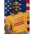 thumbnail image 2 of Land Of The Free Banner T-Shirt Men -Image by Shutterstock, Male 5X-Large, 2 of 4
