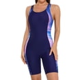 thumbnail image 1 of Charmo Maillots de Bain une Pièce pour Femmes à Jambes Courtes Style Boyleg, Dos Nageur, Athlétiques, 1 of 6