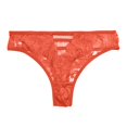 thumbnail image 1 of Gibobby Calzoncillos para mujeres sexy Bragas de tanga de encaje triangular para mujer sexy de cintura transpirable de malla para mujer(Rojo,Talla única), 1 of 3