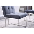 thumbnail image 2 of 2 Modern Velvet Dining Chair - , Silver Stainless Base, Instant (2) And Ready, 2 of 6