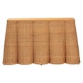 thumbnail image 2 of bali & pari Palm Bohemian Honey Scallop Rattan Console Table, 2 of 9