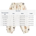 thumbnail image 3 of Crunowin Boys And Girls Wide Leg Cotton Pants Loose Comfortable Spring Outdoor Wear With Mosquito Protection Printed Long Pants Multicolor Size 3 Years, 3 of 8